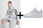 Pack Ahorro Nike Tech Gris + Air Force blancas